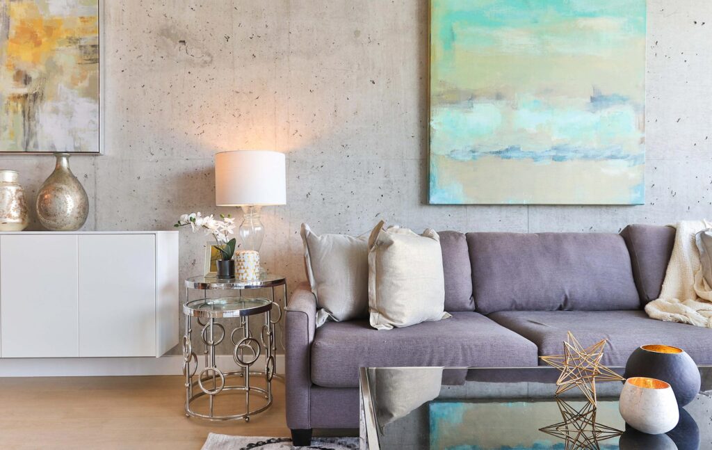 sala de estar en una casa comoda